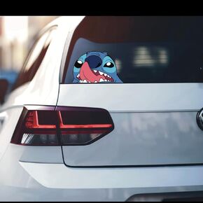 Car Stickers - Stitch Vinyl sticker, Peeking car decals, funny stickers - Waterproof Bumper Stickers for Cars, Truck, Motorcycle, Wall, Window and Laptop.