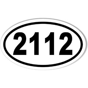 2112 Euro Oval Bumper Sticker (Pack of 2 Stickers)