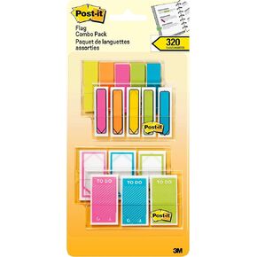 Post-it Prioritization Flags, 320 Total Flags, Assorted Sizes, Red, Yellow and Green (683-XLB)
