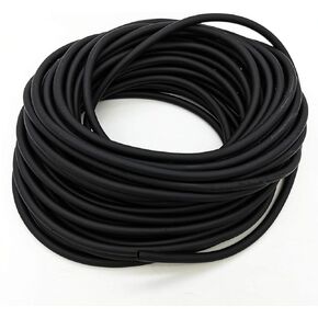 JIH Aquarium 50 Feet Standard 3/16" Black Flexible Airline Tubing with Black Plastic Connectors for Fish Tank,Terrariums, and Hydroponics