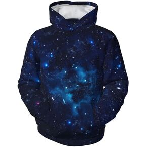 Teen Novelty Hoodies 3D Printed Boys Hooded Sweatshirt Cool Pullover Hoody with Kangaroo Pocket S-XL