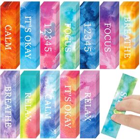 Kosiz 120 Pcs Anxiety Sensory Strips Textured Strips Relieve Fidgeting Emotions Texture Stickers Anti Stress Tactile Roughness Sensory Strips Anxiety Relief Toy for Adult Teens (Fresh)