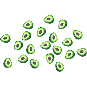 100Pcs Green Fruit Polymer Clay Beads Clay Bead Charms Avocado Beads Spacer Beads Jewelry Making Accessories for Necklace Bracelet Beads and Bead Assortments Arts, Crafts and Sewing