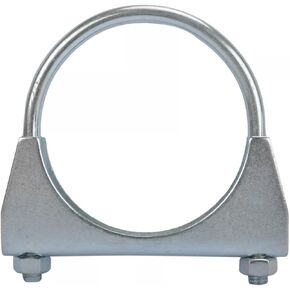 4 inch Heavy Duty U-Bolt Exhaust Clamp for 4" OD Exhaust Tail Pipe Diameter, Stainless Steel Muffler U-Bolt Clamps, Fit For Exhaust Pipe Connection Stainless Steel Metallic