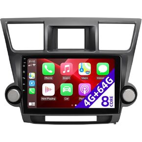 راديو سيارة اندرويد 11 من سي جي او جي سي متوافق مع نظام اندرويد اوتو لاسلكي كاربلاي لتويوتا هايلاندر 2008-2013 1280X720 IPS شاشة لمس ستيريو بلوتوث ونظام تحديد المواقع (2G RAM + 32G ROM) in Kuwait