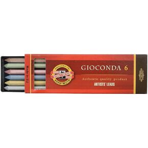 KOH-I-NOOR Metallic Coloured Leads for 5.6mm Diameter 80mm Mechanical Pencil (Set of 6)