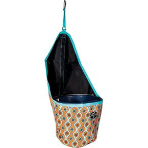 Professional's Choice Hanging Bucket Holder | Fits 5 Gallon Bucket | Hang Water Bucket on Trailer for Horses | 600D Polyester | Cowgirl Pattern