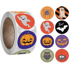 10 Sheets Halloween Stickers for Kids with 12 Kinds Different Design Seal for Envelope Party Gifts Baking Candy Gift Box Business Decoration (120pcs)