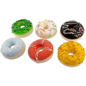 6 PCS Artificial Food Donuts, Fragrant Fake Donuts, and Realistic Donut Cakes, Dessert Display Prop Models, Home Kitchen Party Decorations, Cute Refrigerator Stickers