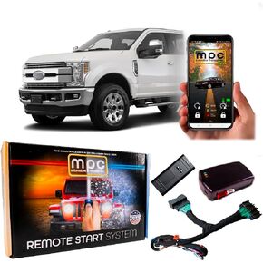 MPC Plug N Play Remote Starter Compatible with 2017-2019 Ford F-250 Super Duty |Diesel| |Key to Start| |NO HONK-Lock-Unlock-Lock| with T-Harness OEM Key Fob Activated
