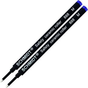 2 Pack - Blue-Schmidt 888 Medium Rollerball Refill