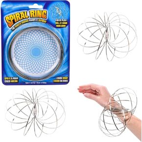 لعبة حلزونية حلزونية، لعبة ذراع حلقية دوارة للتدفق، لعبة زنبركية تعليمية حركية للطاقة، حلقة تدفق تفاعلية متعددة الحواس ثلاثية الأبعاد، 4.75 بوصة (عبوة واحدة) in Kuwait