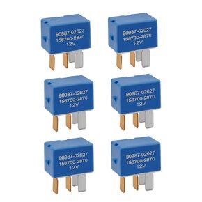 AC Relay 90987-02027 4 Pin Fit for Toyota Lexus Scion Vehicles 1997-2014, Replace 90080-87026 90987-02028 6 Packs