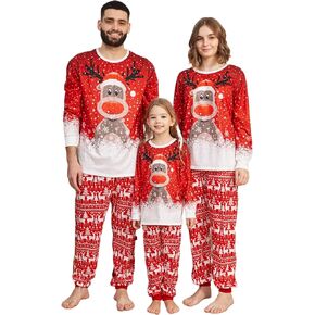 Adisputent Christmas Pajamas for Family Matching Long Sleeve Couples Holiday Sleepwear Two Piece Funny Christmas Pjs Sets