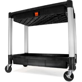 WEN 73162 Two-Tray 300-Pound Capacity Double Decker Service and Utility Cart