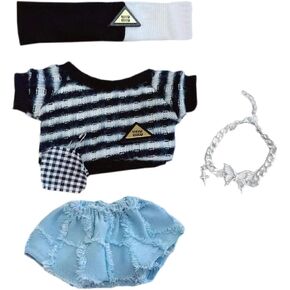 niannyyhouse 10cm~15cm 20cm Plush Doll Clothes Headwear Sweater Pants Accessories 6in 8in Doll Dressup (10cm~15cm)