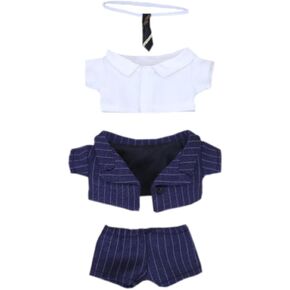 niannyyhouse 10cm 20cm Plush Doll Clothes Coat Shirt Tie Pants Suit Stuffed Toy Dressup Gift (Blue 10cm)