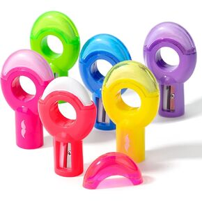 Mr. Pen- Pencil Sharpener & Eraser, 6 Pack, Colored Pencil Sharpener Handheld Pencil Sharpener Small, Pencil Sharpeners Manual Pencil Sharpener for Kids, Crayon Sharpener, Mini Pencil Sharpener