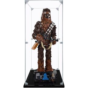 حافظة عرض أكريليك متوافقة مع Lego Chewbacca #75371، حافظة عرض مقاومة للغبار (الحافظة فقط) (مجموعات Lego غير متضمنة)
