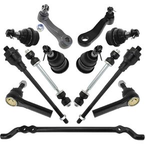 TRQ Front Steering & Suspension Kit Compatible with 01-10 Chevrolet GMC 03-09 Hummer