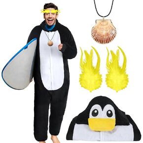Halloween Animal Costume Accessories Unisex Cartoon Sleepwear Shell Necklace Goose Feather for Adult Cosplay