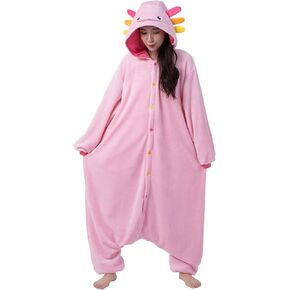 SAZAC Kigurumi - Axolotl - Onesie Jumpsuit Halloween Costume