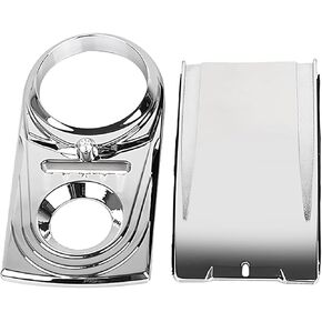Chrome Dash Panel Insert Cover Trim& Lower Dash Extension Panel For Harley Softail Deluxe Fat Boy 2000-2017 Heritage Classic Softail Springer 2000-2006