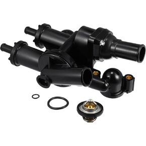 X AUTOHAUX 68003582AB Engine Coolant Thermostat Housing Assembly for Jeep Patriot 2007-2017 06508355AA 4884571AB 55111017AC