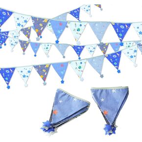 ENUOLI Pennant Banner Flags,Banner for Kids Tent Double Sided Cotton Banner Infant and Toddler Room Decoration Pennant,for Nursery Decor Baby Birthday Wedding Shower Party Event Kids Room Decor(Pink)