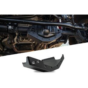 DV8 Front Differential Skid Plate for 2018-2024 Jeep Wrangler JL & 2020-2024 Gladiator JT | Protects the Front Differential & Pinion | 5mm Steel Construction | Fully Bolt-On | Powder Coated Black