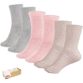 3 Pairs Womens Winter Wool Cashmere Socks Casual Dress Warm Thicken US5-9
