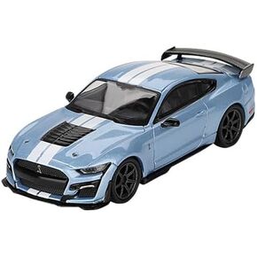 True Scale Miniatures Model Car Compatible with Ford Mustang Shelby GT500 Heritage Edition Blue 1/64 Diecast Model Car MGT00758