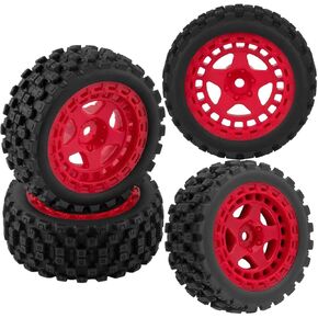 RC Tires Wheels and Plastic Wheel hub Upgrade Parts for 1/18 Typhon GROM MEGA 380 Brushed 4X4 RTR.Beadlock Wheel Hub Rim.Brown(4PCS)