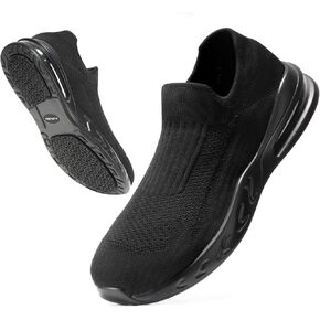 Furuian Slip Resistant Work Shoes for Men Food Service Non Slip Shoes Comfortable Slip On Chef Kitchen Restaurant Shoes
