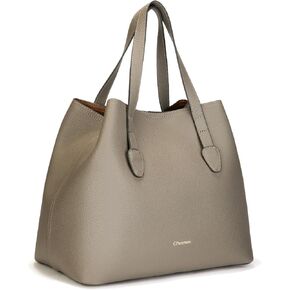 C.Paravano Large Capacity Tote Handbag | Full Grain Leather Tote Bag | Hobo Bag | Women's Top Handle Tote | Travel Work Tote