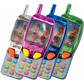 Cellphone Water Game (12) Pieces - Water Ring Toss Handheld Games for Kids, Water Games for Kids, 90s Games, Party Favors, Piñata Stuffer, Carnival Prize, Back to School Supplies - 4 in