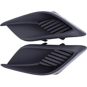 ApplianPar Front Right and Left Side Bumper Fog Light Covers for Mazda 3 2014-2016 Textured Black