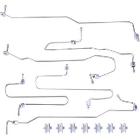 6PCS Fuel Injection Line Kit with Clamps Replacement for CAT Caterpillar 3406 3406B 3406C Engine Replace 1917941 1917942 1917943 1917944 1917945 1917946 3406 Fuel Injector Lines