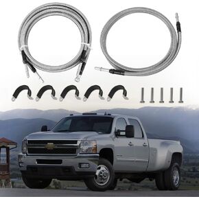 مجموعة خطوط الوقود المضفرة من الفولاذ المقاوم للصدأ 819-816 مناسبة لسيلفرادو سييرا 1500 2500 3500 HD 2004-2010 استبدال 15946184 15946199 15946178 19356397 in Kuwait