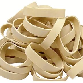 Tactical Rubber Bands #84 (3 1/2'' x 1/2''), 50 Pcs Thick Wide Strong Large Heavy Duty Rubber Bands Heat Cold UV Resistant for Hunting Fishing Hiking Outdoor Camping Survival Kit