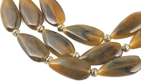 Bocar 3 Layer Beads Statement 24.5" Necklace for Women Multi Strand Jewelry Gift in Kuwait