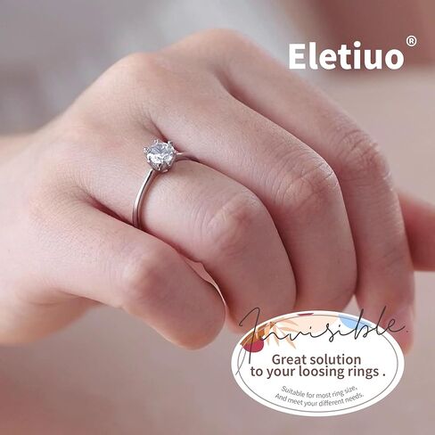 مجموعة ضبط حجم الخاتم غير المرئية للخواتم السائبة، واقيات الحلقات لجعل الخاتم أصغر حجمًا، أداة تشديد المجوهرات الحلزونية المصنوعة من السيليكون الشفاف والذهبي، 12 عبوة - 4 مقاسات دائرية ومسطحة تناسب أي حلقة تقريبًا in Kuwait