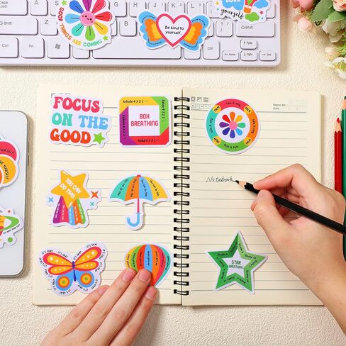 Kosiz 120 Pcs Anxiety Sensory Strips Textured Strips Relieve Fidgeting Emotions Texture Stickers Anti Stress Tactile Roughness Sensory Strips Anxiety Relief Toy for Adult Teens (Fresh) in Saudi Arabia