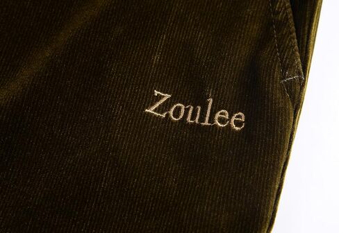 Zoulee New Men's Elastic Waist Zip Fly with Button Closure Classic-Fit Corduroy Pants in Kuwait