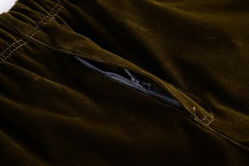 Zoulee New Men's Elastic Waist Zip Fly with Button Closure Classic-Fit Corduroy Pants in Kuwait
