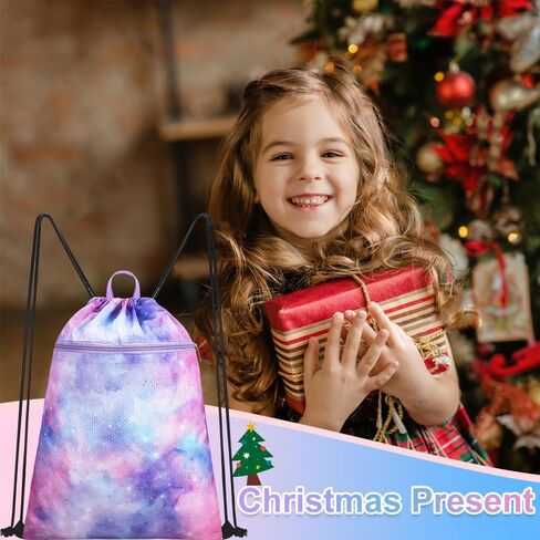 Drawstring Backpack for Kids - Girls Dance Bag,Sport Gym Beach Swim Travel Daypack With Two Water Bottle Holder in Saudi Arabia