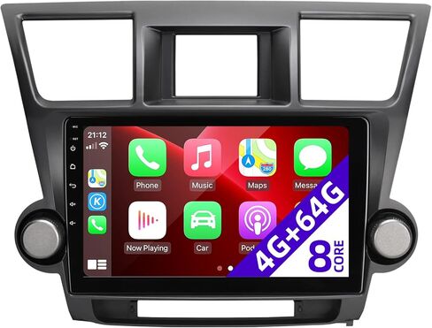 راديو سيارة اندرويد 11 من سي جي او جي سي متوافق مع نظام اندرويد اوتو لاسلكي كاربلاي لتويوتا هايلاندر 2008-2013 1280X720 IPS شاشة لمس ستيريو بلوتوث ونظام تحديد المواقع (2G RAM + 32G ROM) in Kuwait