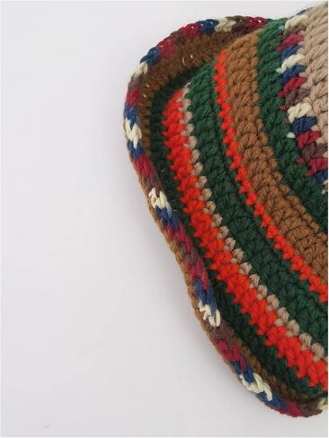 GORGLITTER Women's Crochet Hats Striped Colorblock Knitted Bucket Hat Beanies Cap in Saudi Arabia