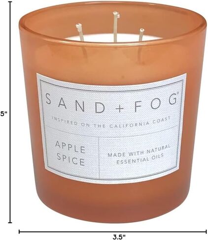 Sand + Fog Scented Candle - Cedar Lavender – Additional Scents and Sizes – 100% Cotton Lead-Free Wick - Luxury Air Freshening Jar Candles - Perfect Home Decor – 12oz in Kuwait