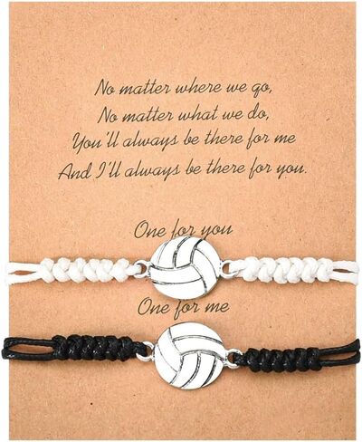 Matching Sports Bracelets Gifts for Women Men Volleyball Tennis Football Basketball Rugby Soccer Bracelets Christmas Gift in Kuwait